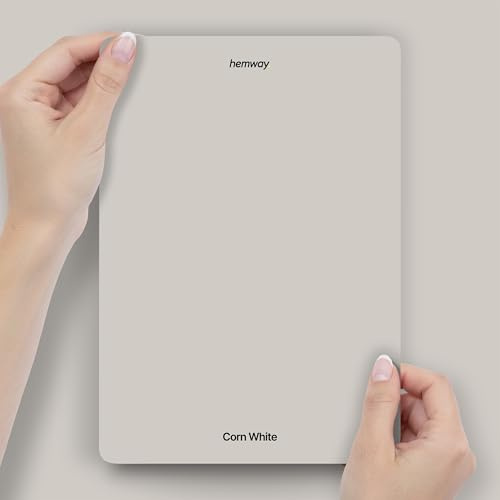 Hemway Corn White Peel & Stick Sample Chalk Paint | A5 Accurate Colour Swatch, Mess-Free Alternative to Paint Tester Pots, Easy To Use, Eco-friendly, for Interior Furniture & Walls