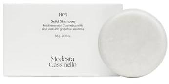 Modesta Cassinello – H05 Champú Sólido 58 g – Limpieza Efectiva y Respetuosa – Derivados de Aceite de Coco – Vegano y Sin Plásticos – Cabello Suave, Hidratado y Revitalizado