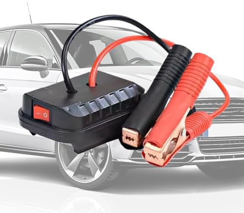 Démarreur de saut de batterie de voiture, démarreur de saut de voiture portable | Adaptateur de convertisseur portable sûr,Démarreur de saut automatique, onduleur de booster de batterie automobile
