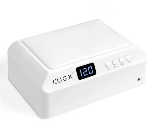 L'UGX Lampada UV per unghie in gel 72W – Lampada professionale per unghie con poggiapolsi, grande lampada LED per manicure e pedicure, casa e studio bianco 205