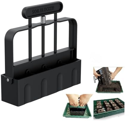 Herramienta para hacer bloques de tierra para plántulas, bloqueador de tierra de 2 pulgadas para jardín, plantas, verduras y frutas de vivero de semillas