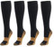 Meisax 6 Paar Kompressionsstrümpfe für Herren & Damen Muskelverspannungen lösen Kompressionssocken für Sport Arbeit und Schwangerschaft Warm (XXL:38-44cm)