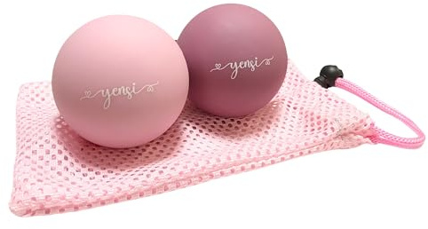 Silicone Massage Lacrosse Balls for Trigger Point Therapy, Muscle Knots, and Physical Therapy. Set of 2 Balls with Carrying Bag. Latex-Free. Ideal for Deep Tissue Massage and Myofascial Release