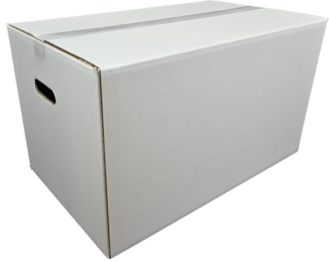 Parspack Verpackungen Umzugskarton, 585 x 350 x 335 mm, Versandkarton, Bücherkartons, Aktenkartons, Übersiedlungskarton, Umzugsbehälter, TOP Umzug,Karton, Weiß, 25 Stück, Stückpreis € 2,99