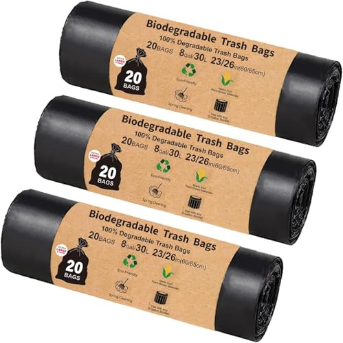 60 sacchetti da toilette portatili da campeggio da 8 galloni da 30 litri borse da toilette da campeggio, sacchetti da toilette compostabili per wc portatile all'aperto navi