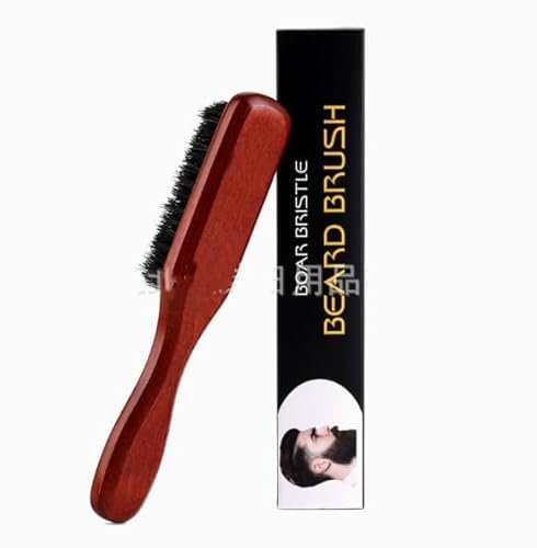 Spazzola da Barba in Legno di Pero e Setole di Cinghiale Rigide - Perfetta per Tutti i Tipi di Barba, Favorisce la Crescita Sana,Adatto a vari tipi di capelli, Prodotto di Qualità Cina, Lunghezza15 cm