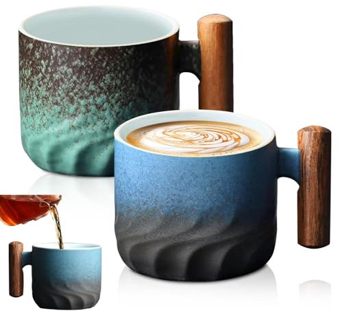 Dilireba 2 Piezas Tazas de Café Espresso, Taza de Café de Porcelana, Tazas de Espresso de 70 Ml, Taza De Cappuccino para Té, Café con Leche