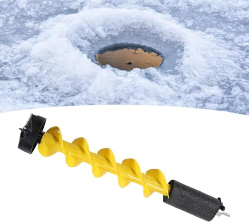 Ghzste 5 Inch Ice Drill Bit, Lightweight Ice Auger Bit with Nylon Float for Deep Waters