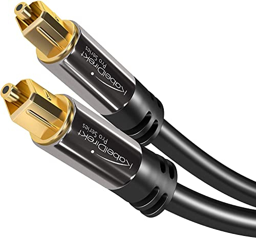 TOSLINK Cable, optical audio cable – 3m Fibre optic lead for soundbars (digital S/PDIF, stereo systems/amplifiers/amps, home cinema, Xbox One/PS4) – CableDirect