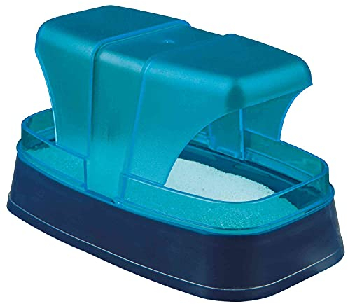 Trixie Sable de Bain pour hamster et souris, 17 x 10 x 10 cm, Blanc/turquoise