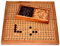 Go - Go Bang Japanisches Schachspiel Knobelholz Strategiespiel Brettspiel aus Holz mit Linsen für 2 Spieler Gesellschaftsspiel