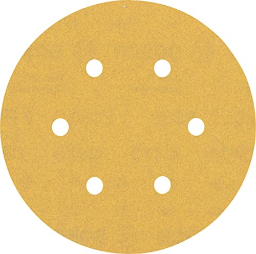 Bosch 50x EXPERT C470 Schleifblatt mit 6 Löchern (für Farbe auf Holz, Hartholz, Ø 150 mm, Körnung 180, Professional Zubehör Exzenterschleifer, Exzenterschleifer)