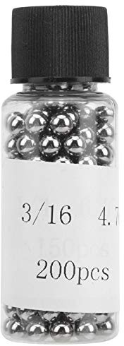 200Pcs Sfere per Cuscinetti in Acciaio 3/16in Sfere in Acciaio per Biciclette Accessori in Acciaio Inossidabile 304 Forniture Industriali