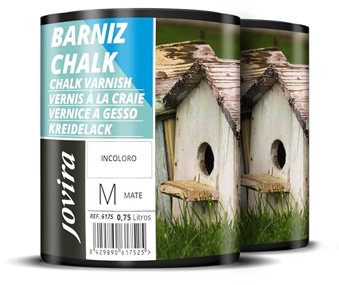 JOVIRA PINTURAS Vernice a Gesso Opaca 1,5 Litri | base d'acqua, (2x750 Millilitri, Vernice Chalk). F-20-2
