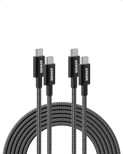 Anker 333 USB C to USB C Charger Cable (10ft 100W, 2-Pack), USB 2.0 Long Cable Fast Charging Cable for MacBook Pro, iPhone 17/16/15, iPad Pro, Samsung Galaxy,and More