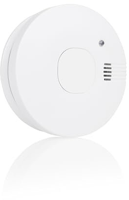 Rivelatore di fumo Smartwares - Batteria sostituibile - Sensore ottico - Pulsante di prova - Funzione silenziosa - FSM-11710