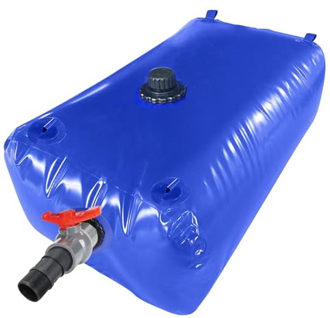Faltbarer Wassertank 1000L – Tragbarer Wasserspeicher für Garten, Camping und Notfälle, PVC-Wasserbehälter mit Hahn, UV-beständig und faltbar 1 Satz