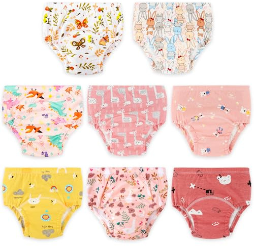 UNIFAMILY Lot de 8 Culotte Apprentissage Propreté Fille bébé Culotte d Apprentissage Enfant Fille de 3 Ans
