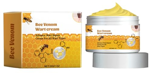 Crema de Veneno de Abeja,Veneno de Abeja Ungüento Hidratante,Eliminador De Marcas En La Piel,Alivio De Verrugas,Crema Removedora De Verrugas,Seguro,Eficaz y Fácil de Usar