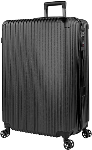 ITACA - Maletas Grandes De Viaje Rígidas Ligeras con 4 Doble Rueda 360° Maleta Grande 23 Kilos Alta Resistencia Maleta XL Duradera, Negro