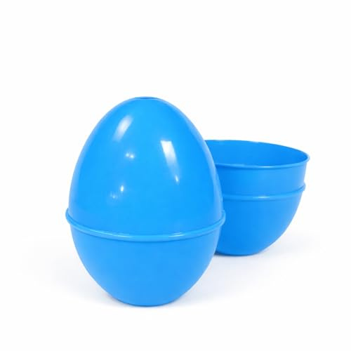 CreaUovo - Guscio Uovo di Plastica 40x30cm Personalizzabile Riutilizzabile - Idea regalo Pasqua - Guscio da Riempire - Kit con Carta Regalo, Coccarda, Biglietto (Azzurro – Solo Guscio)