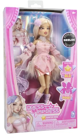 Dress To Impress - Winter Rose Fashion Doll - Series 1-11.5-Inch Tall - Includes DLC Code Redeemable on Roblox - Officially Licensed Doll by PhatMojo