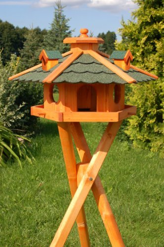 Deko-Shop-Hannusch Wunderschönes Vogelhaus mit Ständer, behandelt