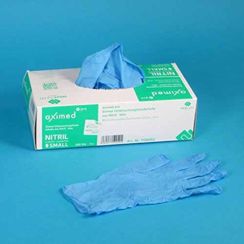180 Profi Nitrilhandschuhe Einmal Handschuhe Einweghandschuhe Nitril ungepudert puderfrei Blau XL extragroß texturierte Fingerspitzen