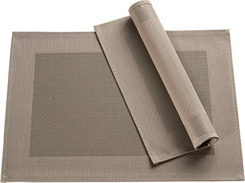 Erwin Müller Tischset Lissabon 2er-Pack abwaschbar Cappuccino Größe 33x45 cm