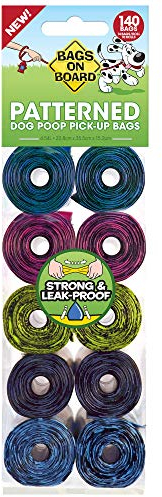Bags on Board 0632039904792 Hundekotbeutel, 3203990479-6p, Gemustert, 140 Count (Pack of 1)