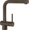 SCHOCK® Küchenarmatur LAIOS Bronze I bronze Hochdruck Armatur mit ausziehbarer Schlauchbrause I 360° schwenkbar I Edelstahl lackiert I Einhebelmischer I Höhe 285 mm