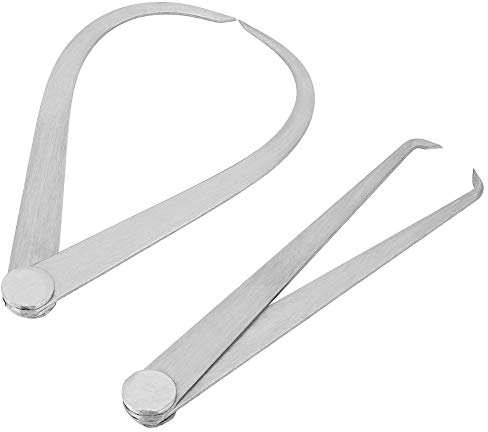 Akozon Messschieber 2 Pcs Caliper 6-Zoll Maschinist Edelstahl Gelenk Außen Innen Messschieber Caliper Clay Skulptur Keramik Messwerkzeuge
