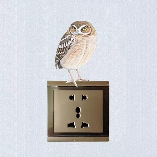 SHMAZ Mysterious Owl Decor Schalter Wohnzimmer Schlafzimmer Wand personalisiert