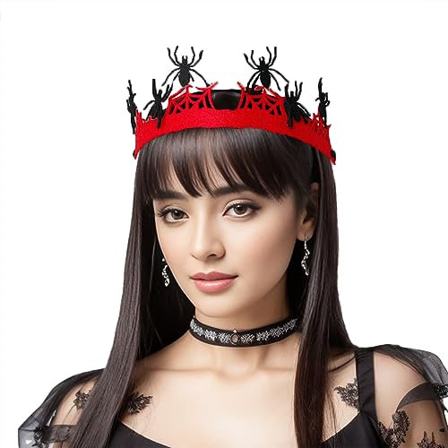 SJTJSPX Serre-tête à Couronne de Fleurs Bandeau Gothique Serre-Tête Halloween Guirlande Accessoire de Cheveux Coiffure Déguisement Cosplay Carnaval Mariage NoëL Jour des Morts Costume Couvre-Chef