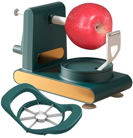 Éplucheur De Pommes - Eplucheur Pomme De Terre Et Coupe Pomme, Coupe Et Trancheur Machine, Multifonction Pèle Machine Avec Manivelle, Coupe Et Trancheur, Epluche Legume Manuelle Inox