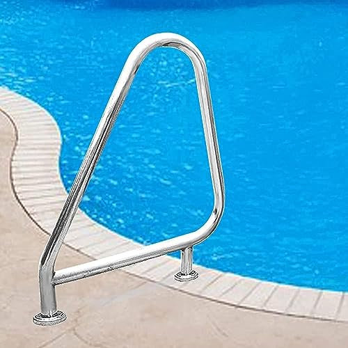Swimming Pool handrail for in-ground Pools, Pool Handrail with Quick Assembly Base Made of Stainless Material (2pcs) (2pcs)