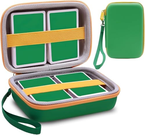 Veftsvy Custodia per Carte da Gioco UNO, Borsa da Trasporto Portatile per 400 Carte, Compatibile con UNO Flip e Altri Giochi di Carte – Impermeabile e Resistente (Verde)