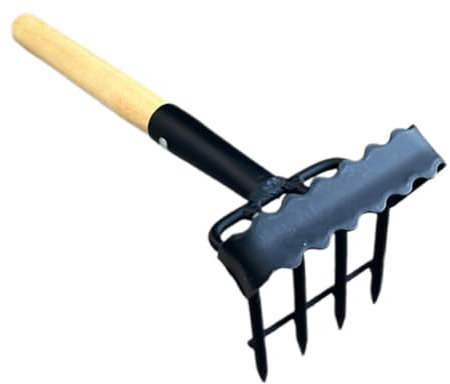 Toyvian Rastrillo de Jardín Pequeño Herramienta de Mano Jardinería Rastrillo Práctico y Ligero y Desherbar Casa y Exteriores