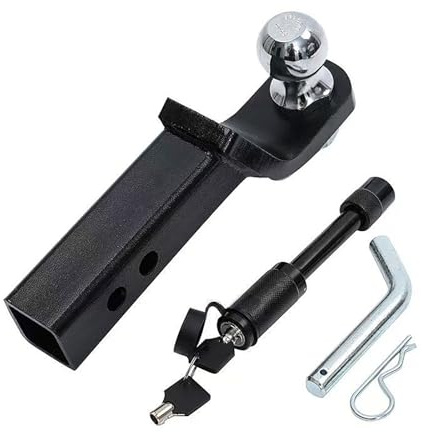 NEWFUN Adaptador de Enganche de Remolque rebajado 50 mm para vehículos estadounidenses, Bola de Enganche para automóviles, Furgonetas, Camiones y autocaravanas.