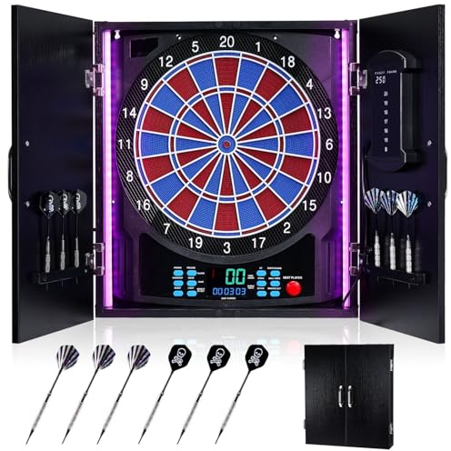 Yirinatek - Juego de flechillo electrónico, LED caja de madera con marcador