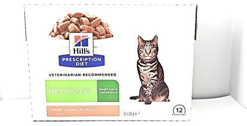 Hill's Prescription Diet Feline Metabolic Advanced Weight Solution Fresh Chicken Pouch 12 x 85 g