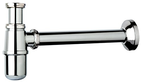 SIFONE A BOTTIGLIA DA 1 LUX scarico acqua BAGNO LAVABO LAVANDINO ottone cromato