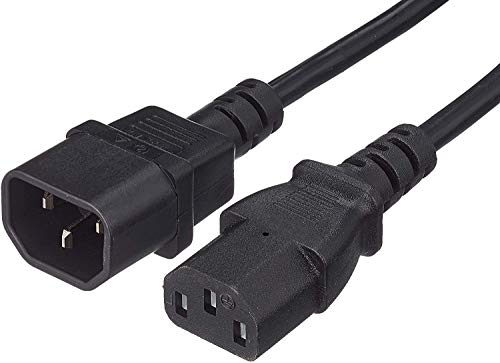 PremiumCord Fuente de Alimentación para PC 230V 2m, Cable Alargador IEC 320, Enchufe, IEC 320 C13 A C14, Cable de Alimentación, Color Negro