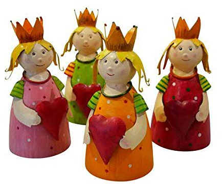 Set di 4 sgabelli per recinzioni di alta qualità in metallo, decorazione da giardino