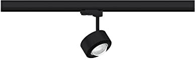 Paulmann ProRail3 91393 - Sistema de rieles LED Aldan 8,2 W 4000 K 230 V negro, cromo regulable, sistema de rieles de metal