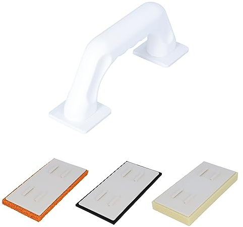 HELPMATE Juego profesional de colocación y enlucido 3 en 1 con mango intercambiable - Limpieza y alisado eficiente de azulejos y yeso - Incluye tabla de lavado de azulejos, tabla de rallar y