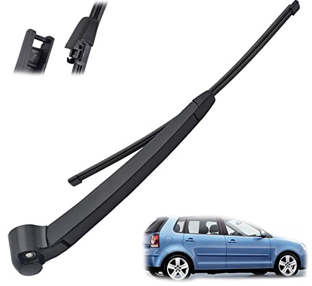 WITTSY Limpiaparabrisas Juego De Brazo Y Hoja De Limpiaparabrisas Trasero De 13 para VW para Polo MK 4 9N3 2002-2009, Limpiaparabrisas Trasero