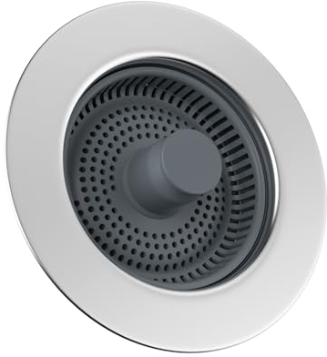 Hibbent Upgraded 3 in 1 Kitchen Sink Plug, Kitchen Sink Strainer and Stopper,Stainless Steel, Kitchen sink strainer, Anti-Clogging, Universal Sink Strainer Combo,and Prevent Odors-Sinks Depth > 22mm