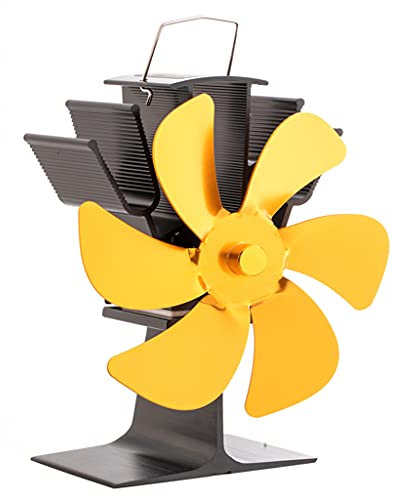 Eladcncmc Ventilador de estufa de leña Chimenea Registros de leña Hornos de Calor Más Grandes Portátiles