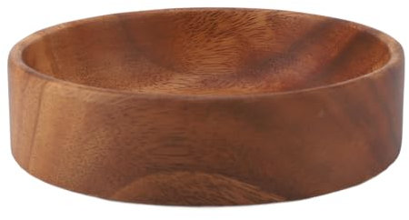 Insalatiera in legno, Vassoio Portaoggetti per l'ingresso, Vassoio Rustico per Tavoli da Pranzo, Matrimoni, Compleanni, Frutta, Insalate e Snack (Rotondo di Piccole Dimensioni)